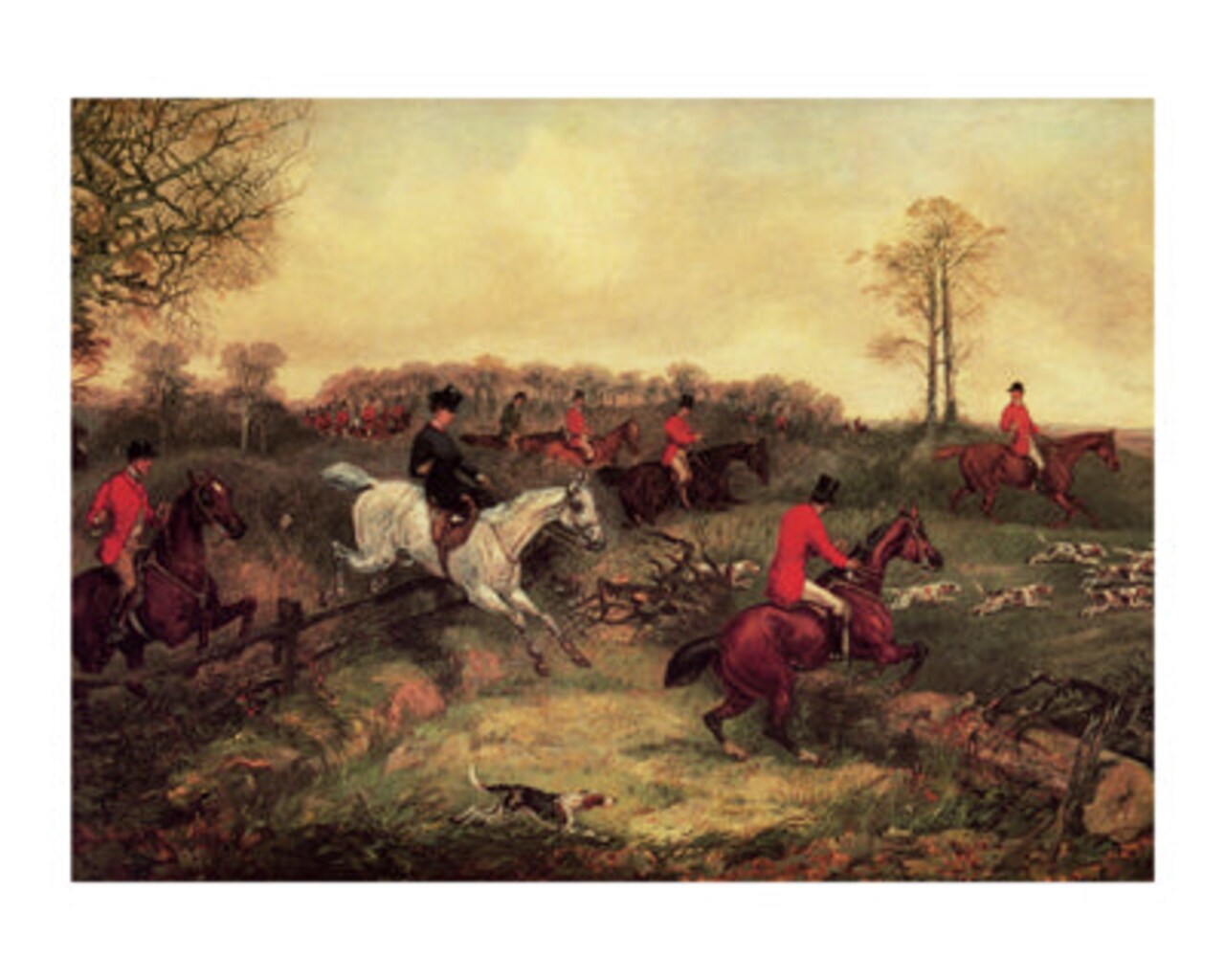 Breaking Cover by Henry Alken Wall Art Décor 8 x 11 Art Print